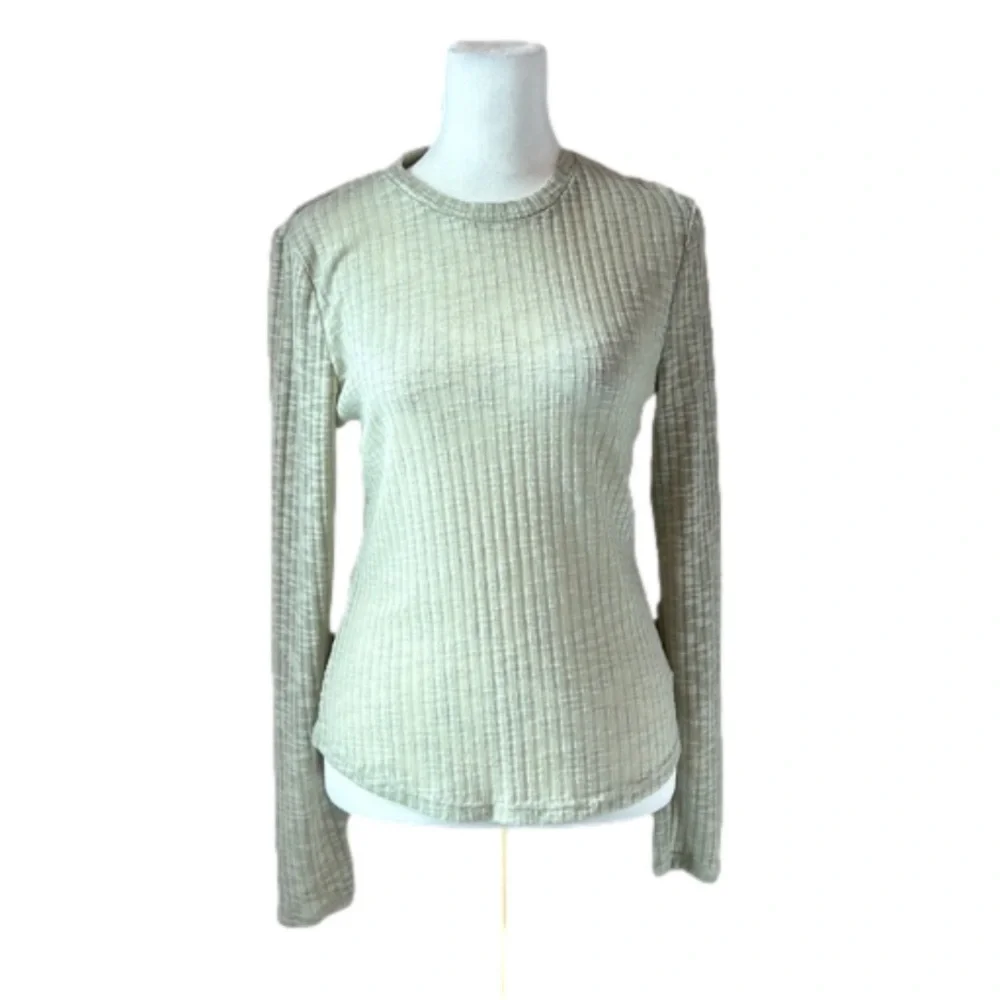 NWT Intimately Free People Aura Layering Top Semi Sheer Long Sleeve Small